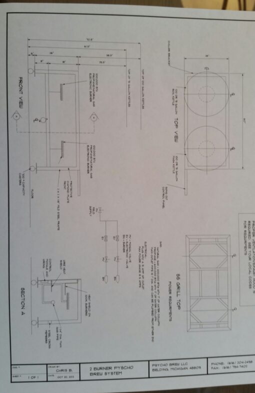 Psycho 100 2.5bbl 2 Burner Pilot Brewing System-171